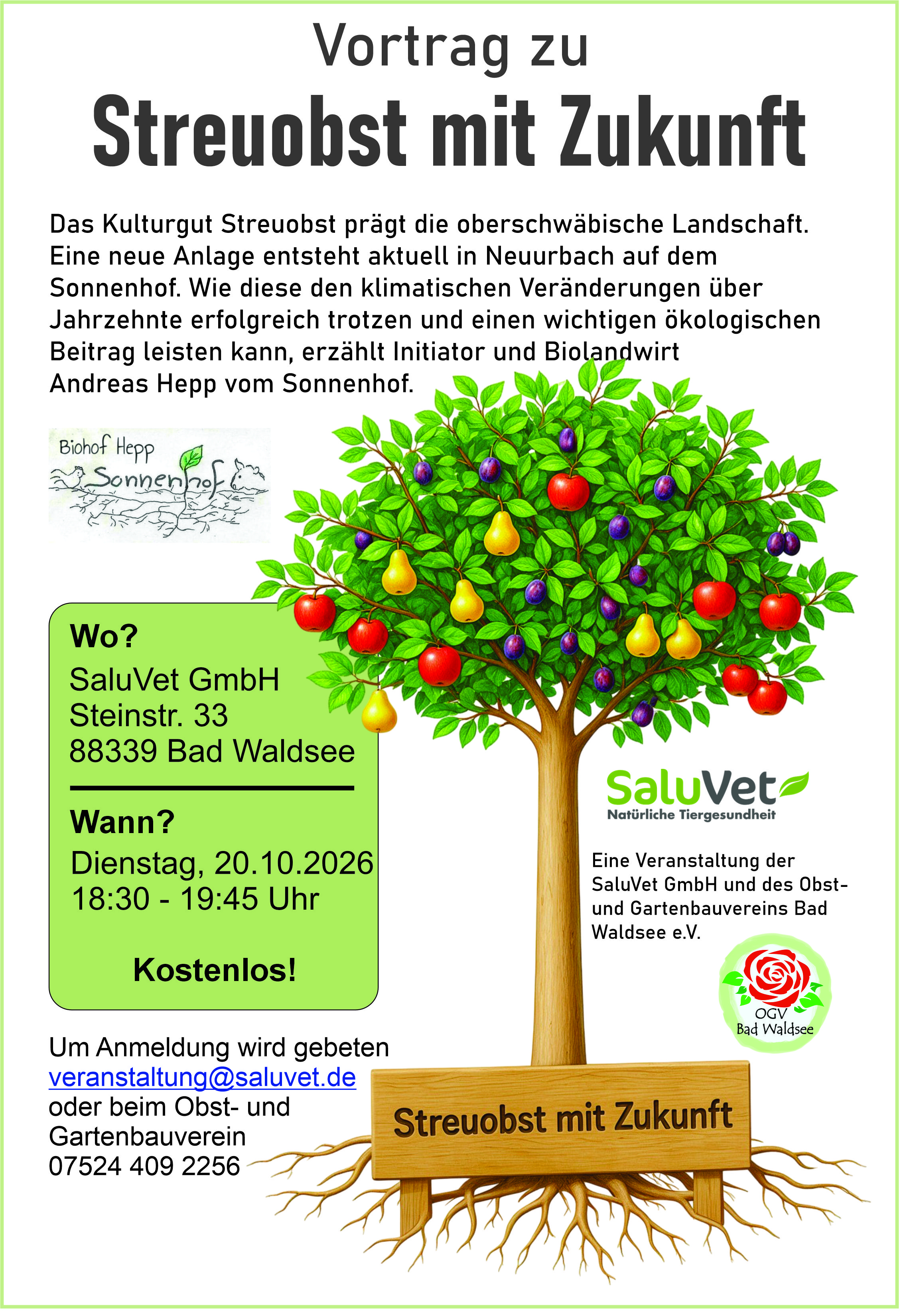 Vortrag 'Streuobst mit Zukunft' am 20.10.2026